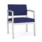 Lesro Lenox Steel Wide Guest Chair Metal Frame, Silver, OH Cobalt Upholstery LS1201 - alternate 1